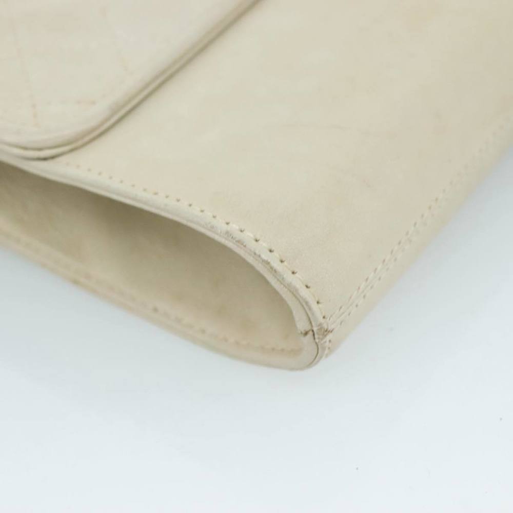 SAINT LAURENT Clutch Bag Leather White Auth bs21008 - Picture 14 of 16